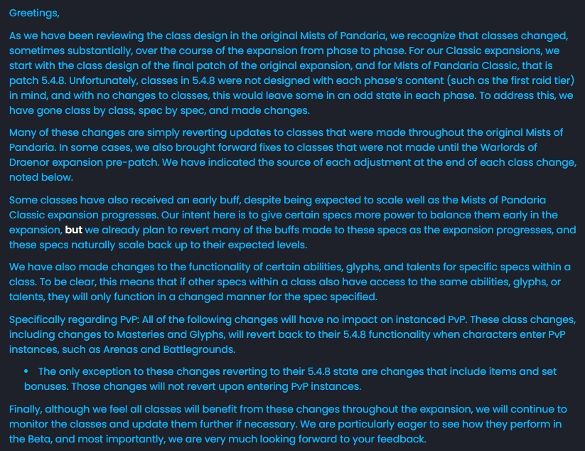 mop classic class changes balance